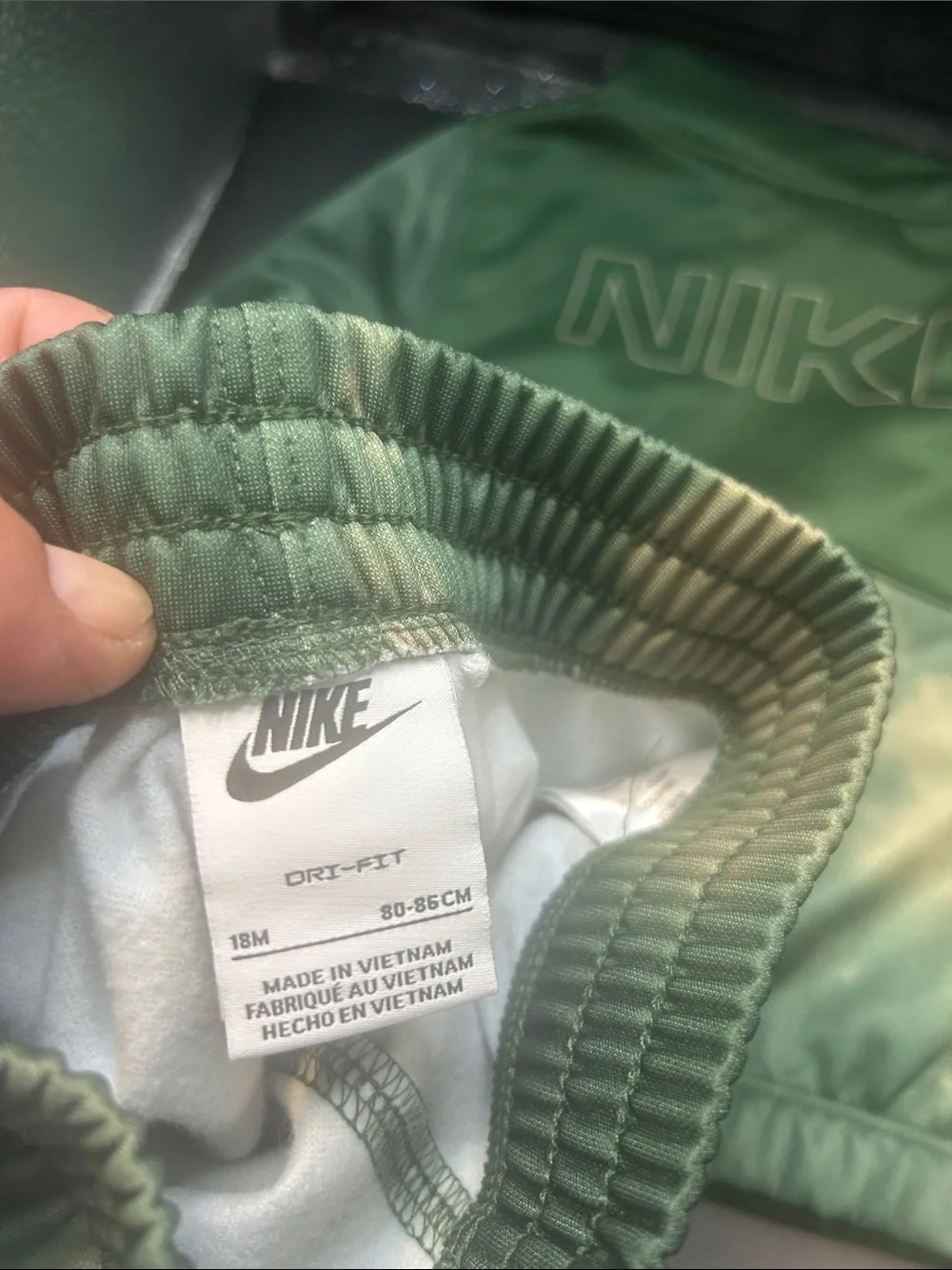 Nike Green Tie-Dye Tracksuit with Yellow Swoosh